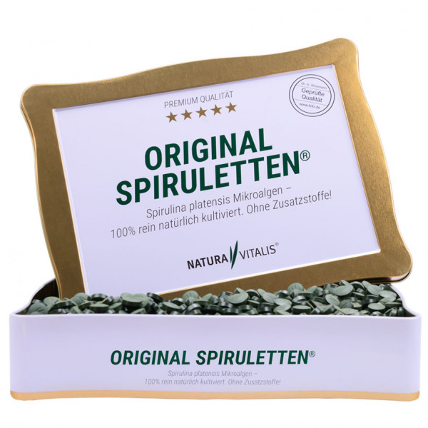 2000 Spirulina-Presslinge in wunderschöner Schmuckdose