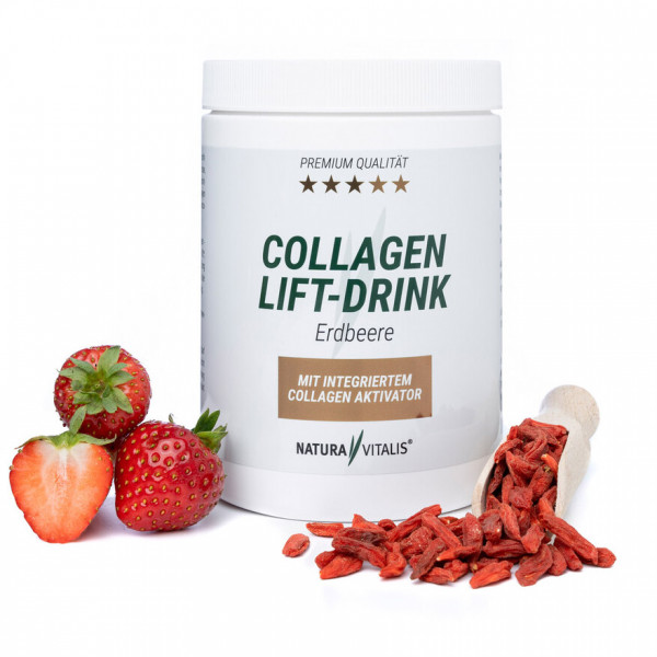Collagen-Lift-Drink (400g) mit Activator - Erdbeere