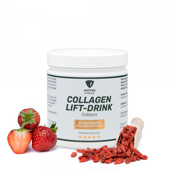 Collagen-Lift-Drink (300g) mit Activator - Erdbeere